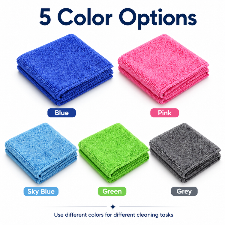 SPATZO Microfiber Cleaning Cloth Pack of 5