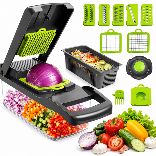 SPATZO 9-in-1 Veggie Slicer & Chopper