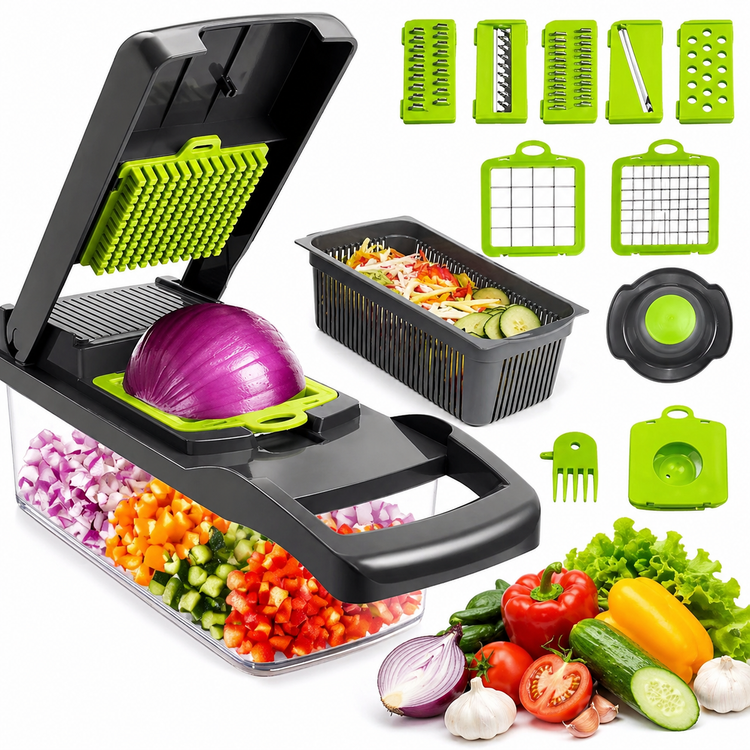 SPATZO 9-in-1 Veggie Slicer & Chopper
