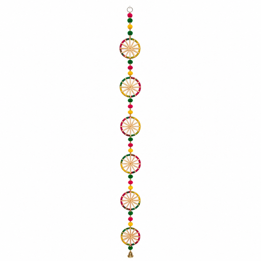 BLUE CRAFT Multicolor 6 Chakri Decorative Wall Hanging Pack of 2