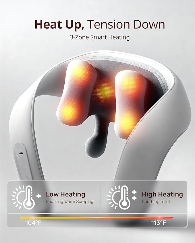 Neck And Back Massager With Heating