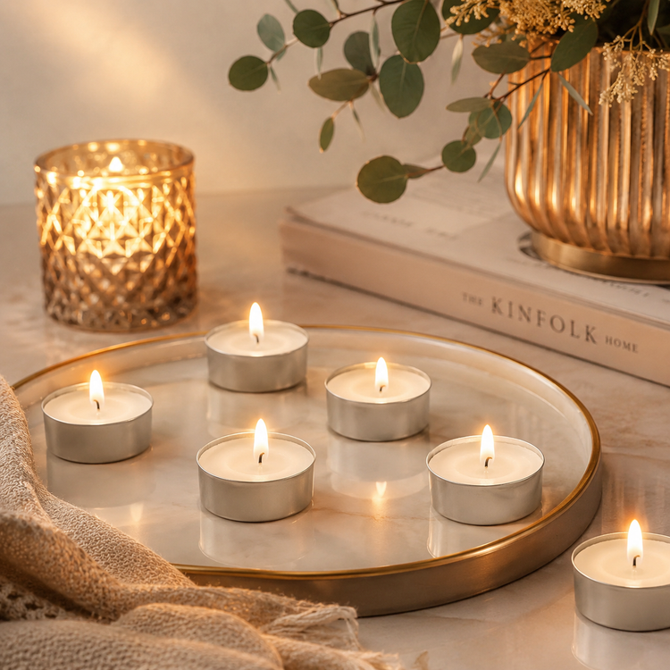 BLUE CRAFT Tea Light Candles – Pack of 48