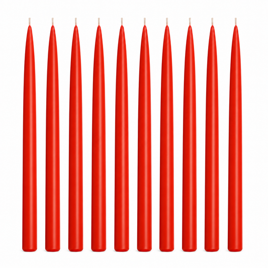BLUE CRAFT Red Taper Candles – Pack of 10