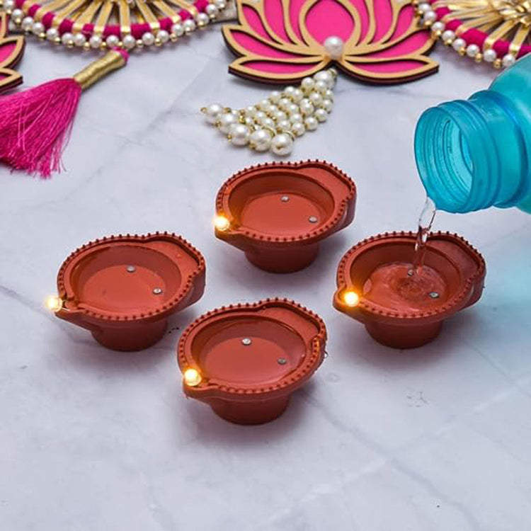 BLUE CRAFT Water LED Diya – Pack of 18
