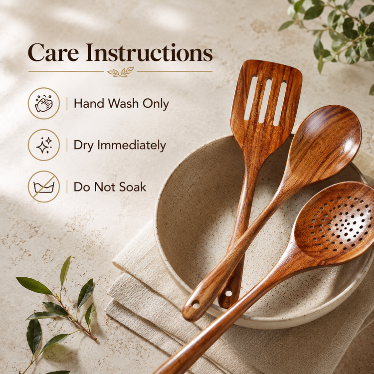 SPATZO Wooden Spatula Set – Pack of 11